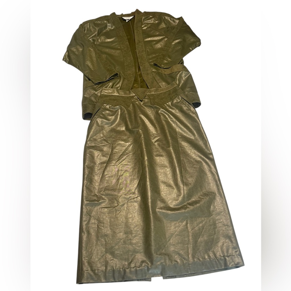 Vintage Olive Green Two-Piece Women's Set - Picture 14 of 14
